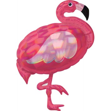 Flamingo Holographic foil balloon 83 cm