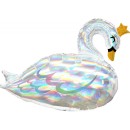 Swan Gold Tiara  Holographic Foil Balloon 73 cm