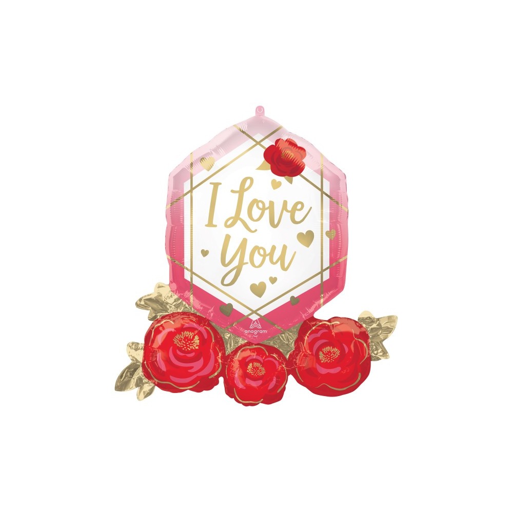Love Love You foil balloon 76 cm