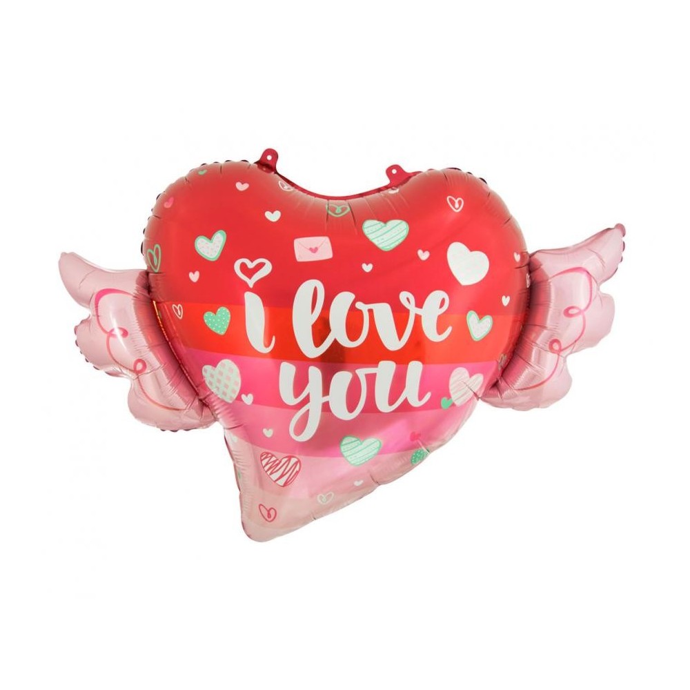 Love I love You Wings foil balloon 68 cm