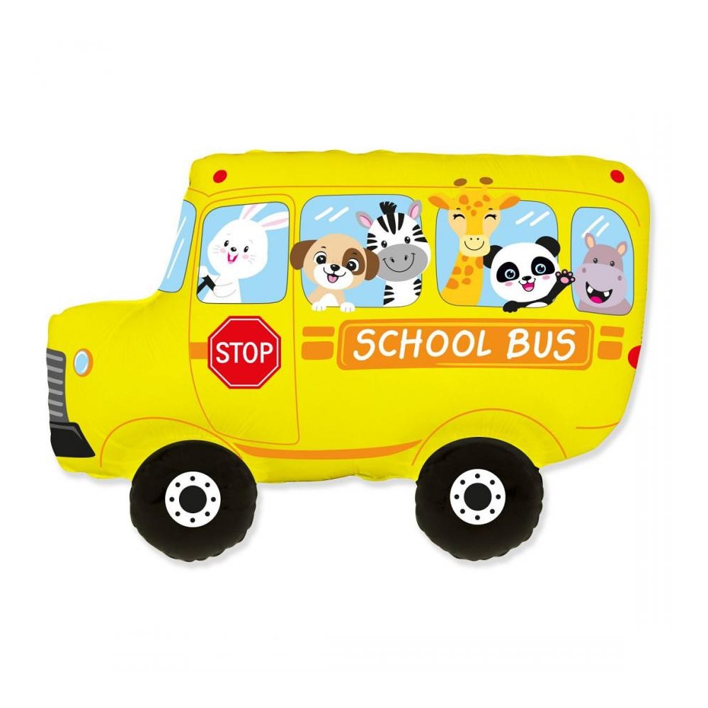 Vehicle Yellow School Bus Foil Balloon 80 cm (WP)
