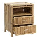 Table de chevet bambou marron 56x46x69 cm
