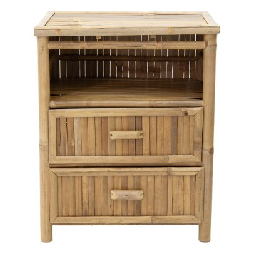 Table de chevet bambou marron 56x46x69 cm
