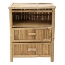 Table de chevet bambou marron 56x46x69 cm

