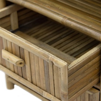 Table de chevet bambou marron 56x46x69 cm
