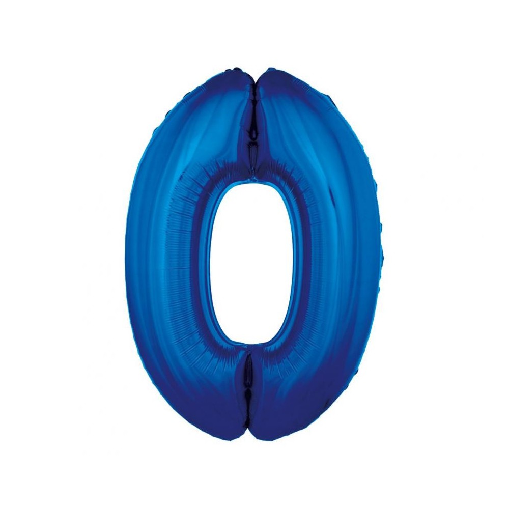 Number B&C Blue Blue Number 0 Foil Balloon 92 cm