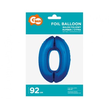 Number B&C Blue Blue Number 0 Foil Balloon 92 cm