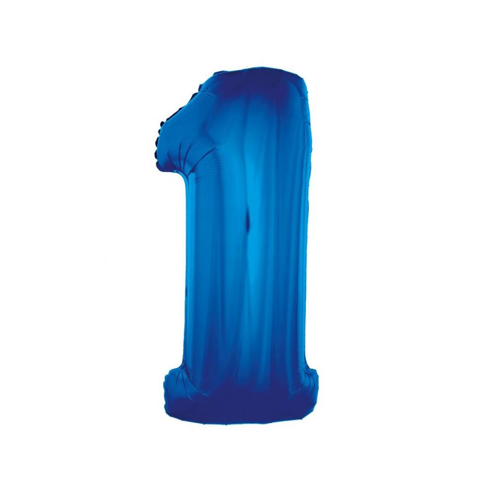 Number B&C Blue Blue Number 1 Foil Balloon 92 cm