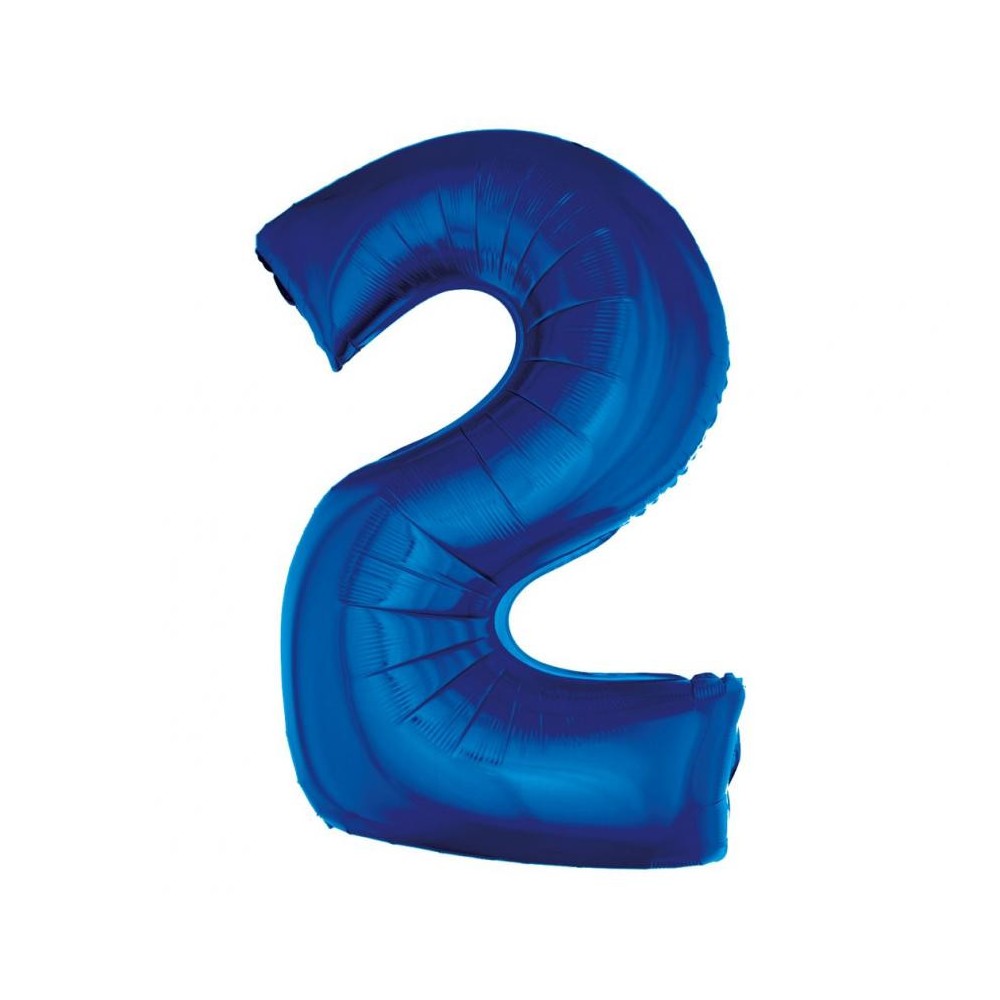 Number B&C Blue Blue Number 2 Foil Balloon 92 cm