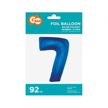 Number B&C Blue Blue number 7 foil balloon 92 cm