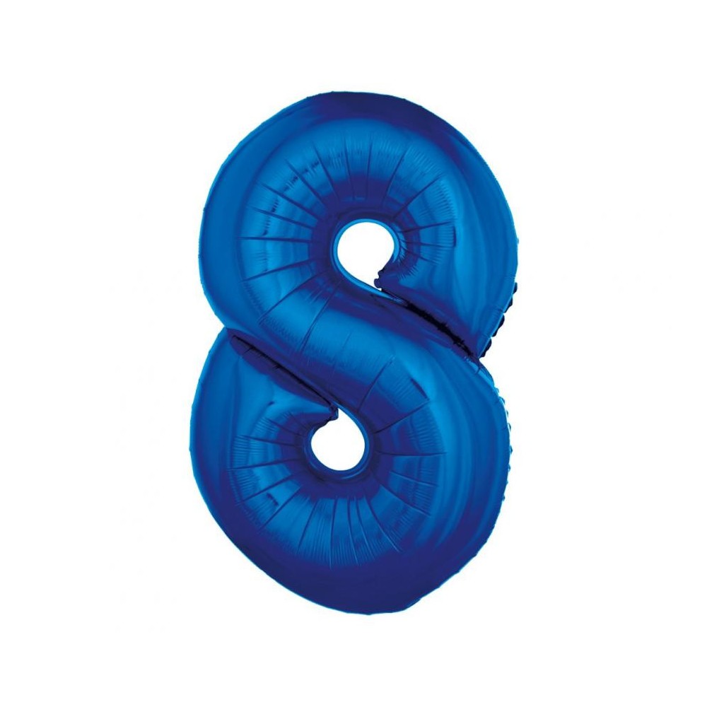 Number B&C Blue Blue Number 8 Foil Balloon 92 cm