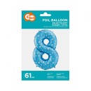 Number Blue with Stars Blue Number 8 Foil Balloon 61 cm