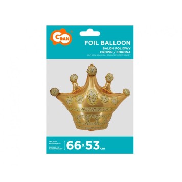 Party Gold Crown foil balloon 66 cm