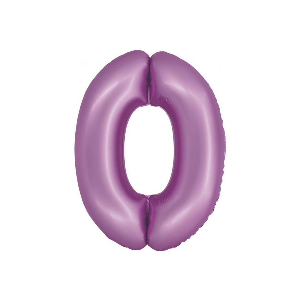 Number Lavender Mat Lavender Number 0 Foil Balloon 76 cm