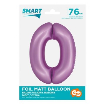 Number Lavender Mat Lavender Number 0 Foil Balloon 76 cm