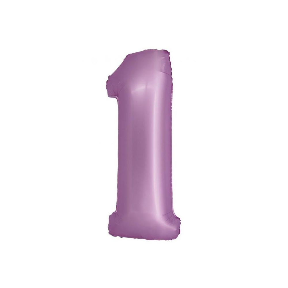 Number Lavender Mat Lavender Number 1 Foil Balloon 76 cm