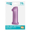Number Lavender Mat Lavender Number 1 Foil Balloon 76 cm