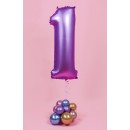Number Lavender Mat Lavender Number 1 Foil Balloon 76 cm