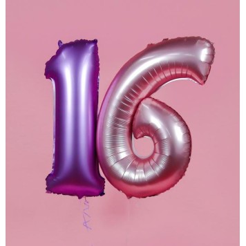 Number Lavender Mat Lavender Number 1 Foil Balloon 76 cm