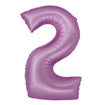 Number Lavender Mat Lavender Number 2 Foil Balloon 76 cm