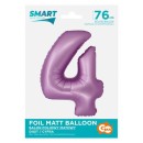 Number Lavender Mat Lavender Number 4 Foil Balloon 76 cm