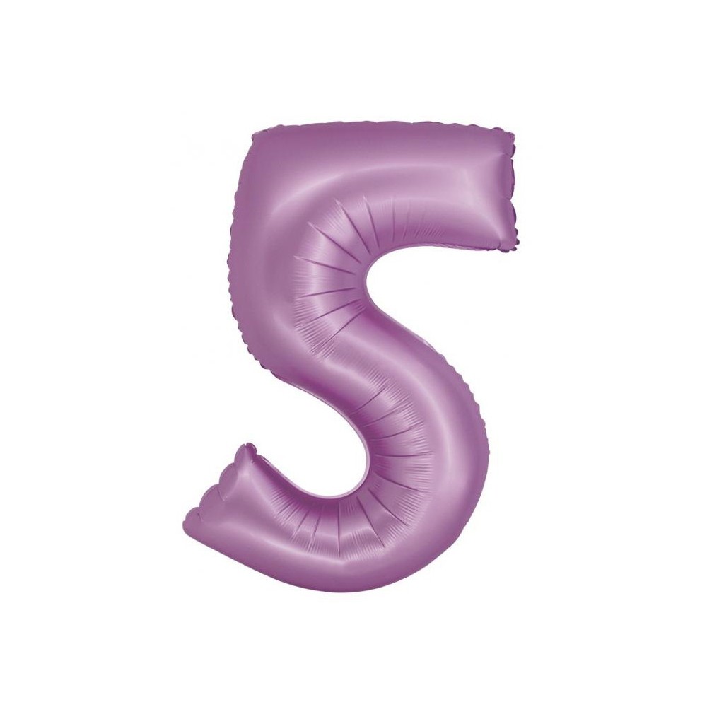 Number Lavender Mat Lavender Number 5 Foil Balloon 76 cm