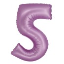 Number Lavender Mat Lavender Number 5 Foil Balloon 76 cm