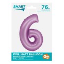 Number Lavender Mat Lavender Number 6 Foil Balloon 76 cm