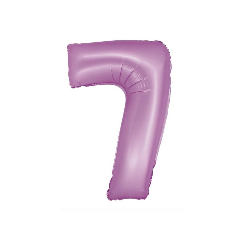 Number Lavender Mat Lavender Number 7 Foil Balloon 76 cm