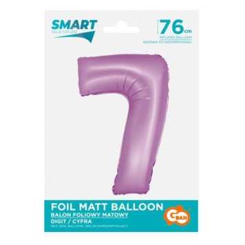 Number Lavender Mat Lavender Number 7 Foil Balloon 76 cm