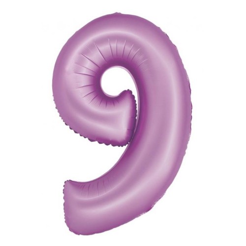 Number Lavender Mat Lavender Number 9 Foil Balloon 76 cm