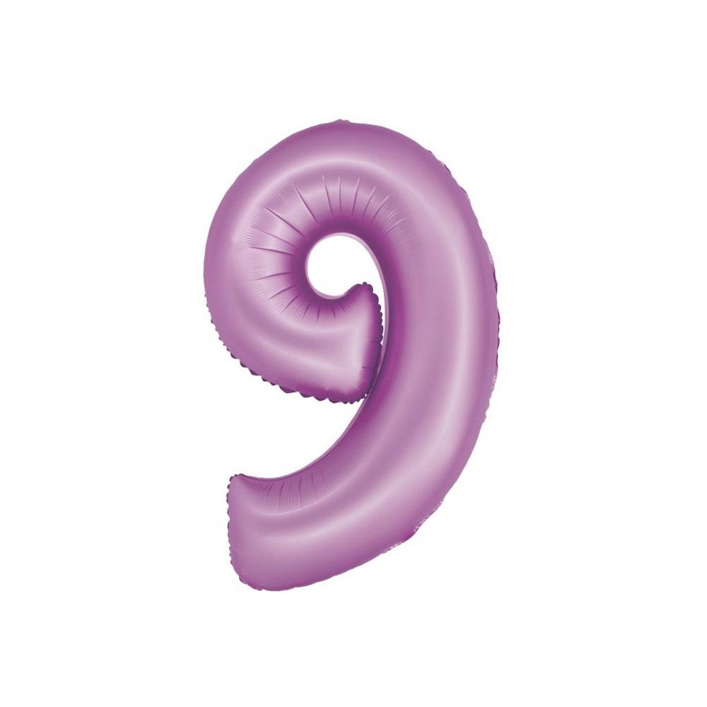 Number Lavender Mat Lavender Number 9 Foil Balloon 76 cm