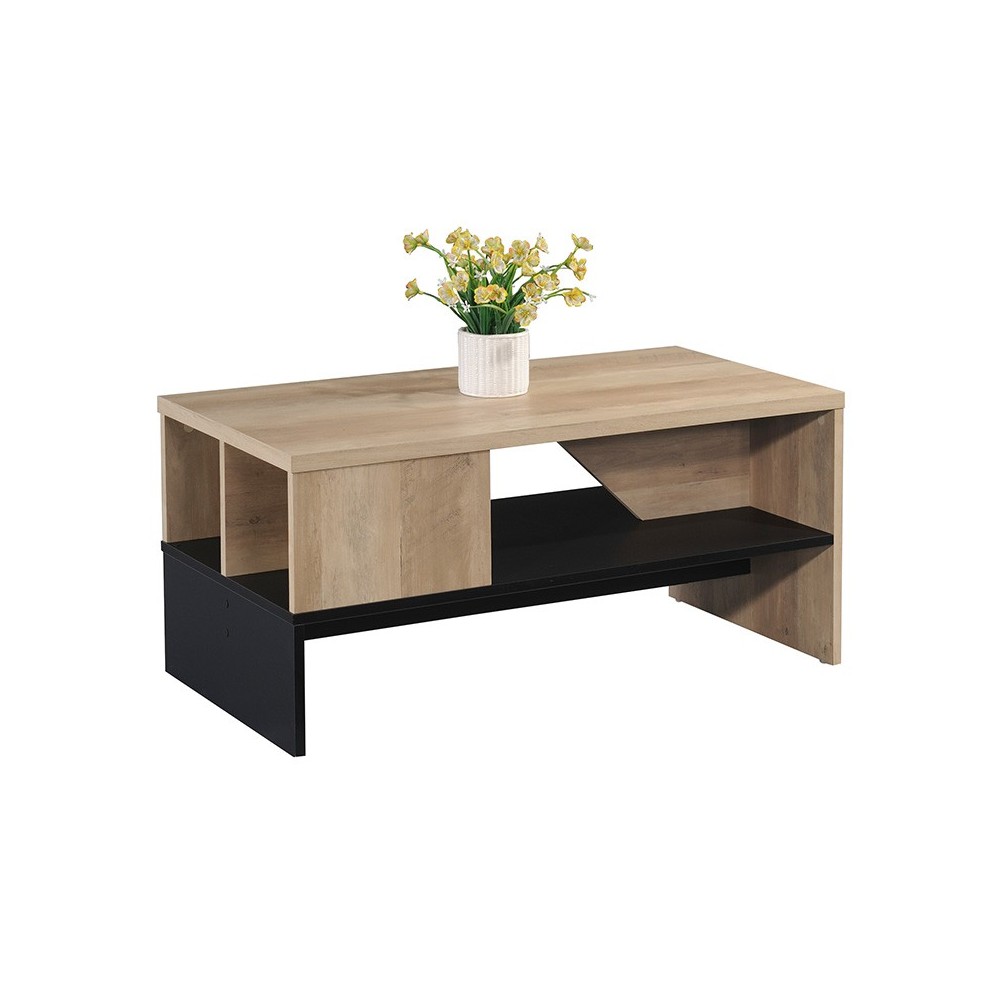 Coffee table Naya pakoworld natural-anthracite 93x46x43cm Coffee table Naya pakoworld natural-anthracite 93x46x43cm
