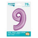 Number Lavender Mat Lavender Number 9 Foil Balloon 76 cm