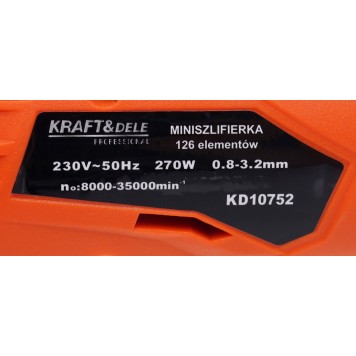 Mini szlifierka 270W + akcesoria 126el. KD10752