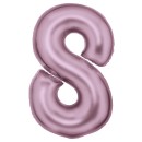 Number Lustre Pastel Pink, Pink Number 8 Foil Balloon 86 cm
