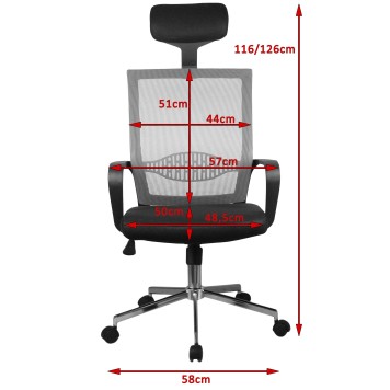 FOTEL BIUROWY OCF-9 CZERWONY