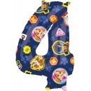 Paw Patrol Foil balloon number 4, 66 cm