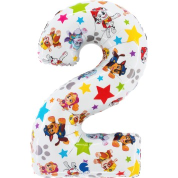 Paw Patrol Star Number 2 foil balloon 66 cm