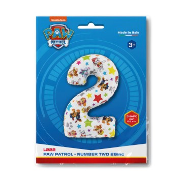 Paw Patrol Star Number 2 foil balloon 66 cm