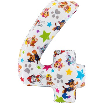 Paw Patrol Star Number 4 foil balloon 66 cm