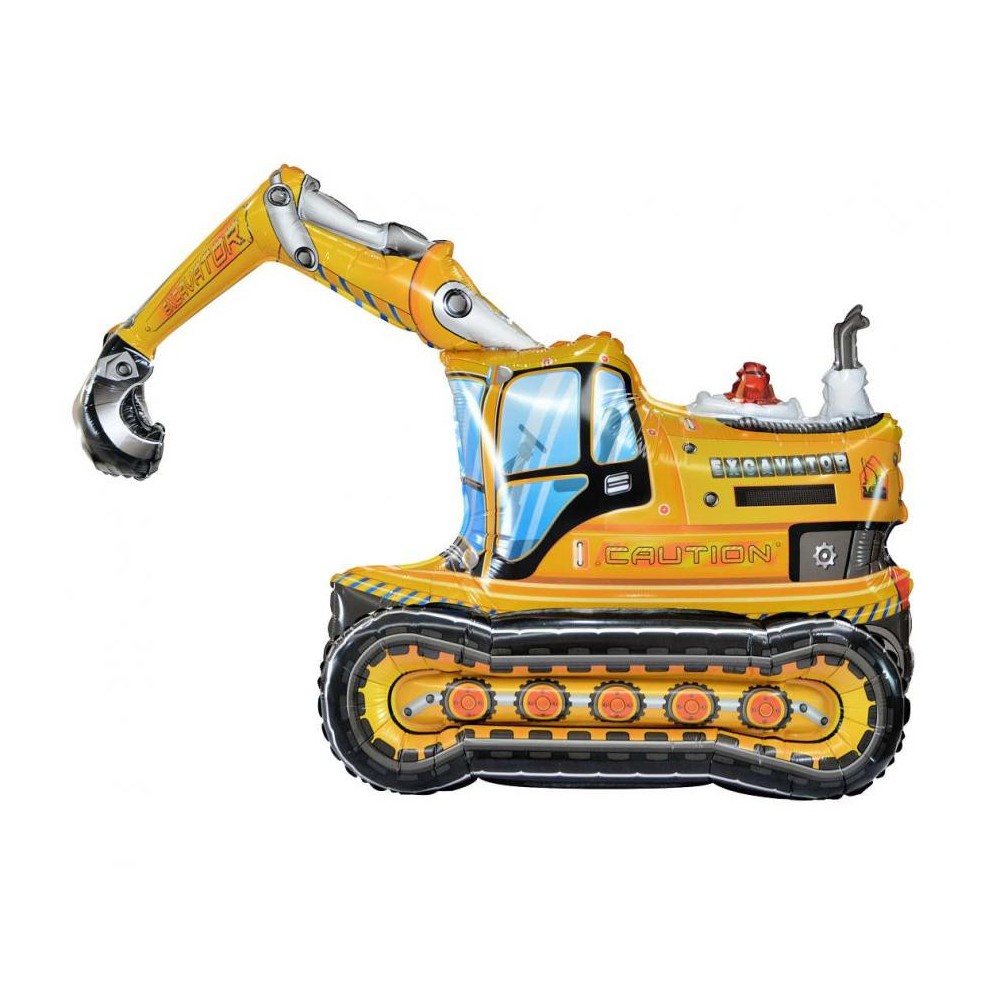 Vehicle Excavator 3D Excavator Foil Balloon 89 cm