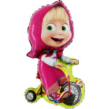 Masha and the Bear Biking foil balloon 99 cm