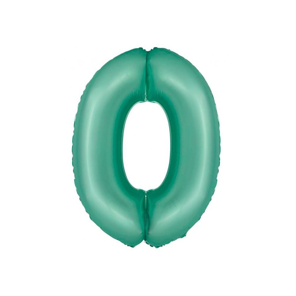 Number Mint Mat Mint Number 0 Foil Balloon 76 cm