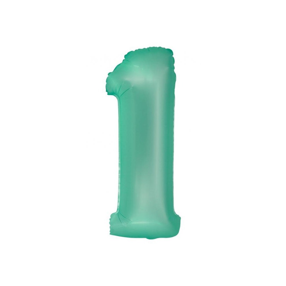 Number Mint Mat Mint Number 1 Foil Balloon 76 cm