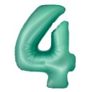 Number Mint Mat Mint number 4 foil balloon 76 cm