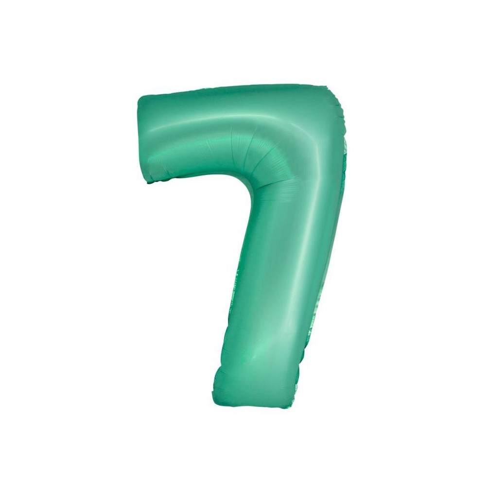 Number Mint Mat Mint number 7 foil balloon 76 cm