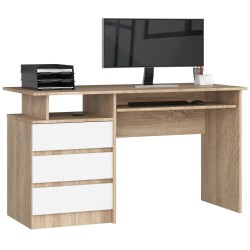 BIURKO CLP 135cm PK SONOMA / BIAŁY