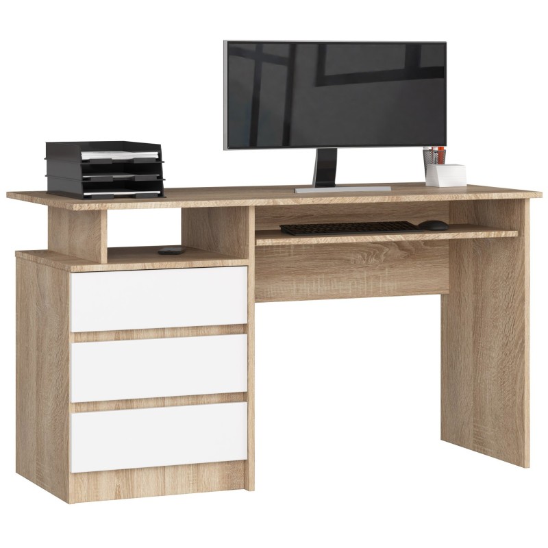 BIURKO CLP 135cm PK SONOMA / BIAŁY BIURKO CLP 135cm PK SONOMA / BIAŁY