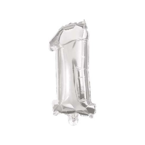 Number Giant Number 1 Silver Foil Balloon 85 cm